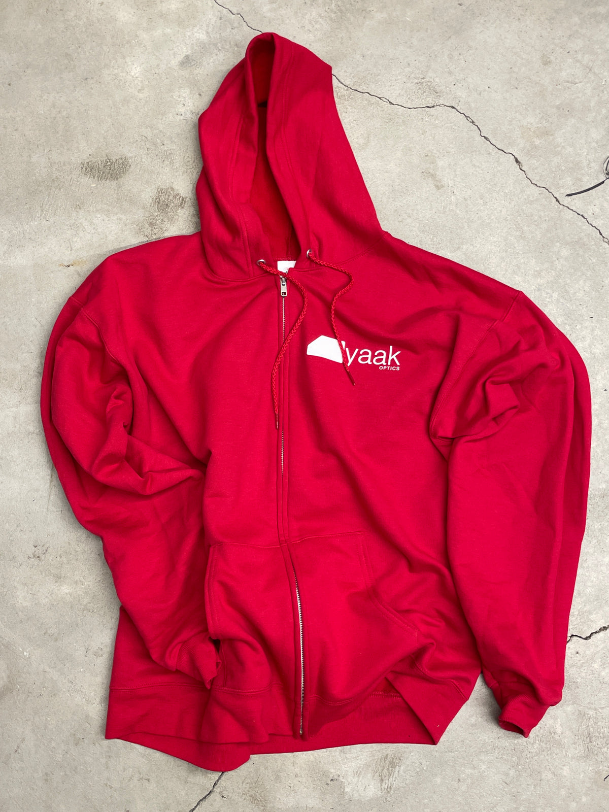 YAAK OPTICS ZIP HOODIE RED